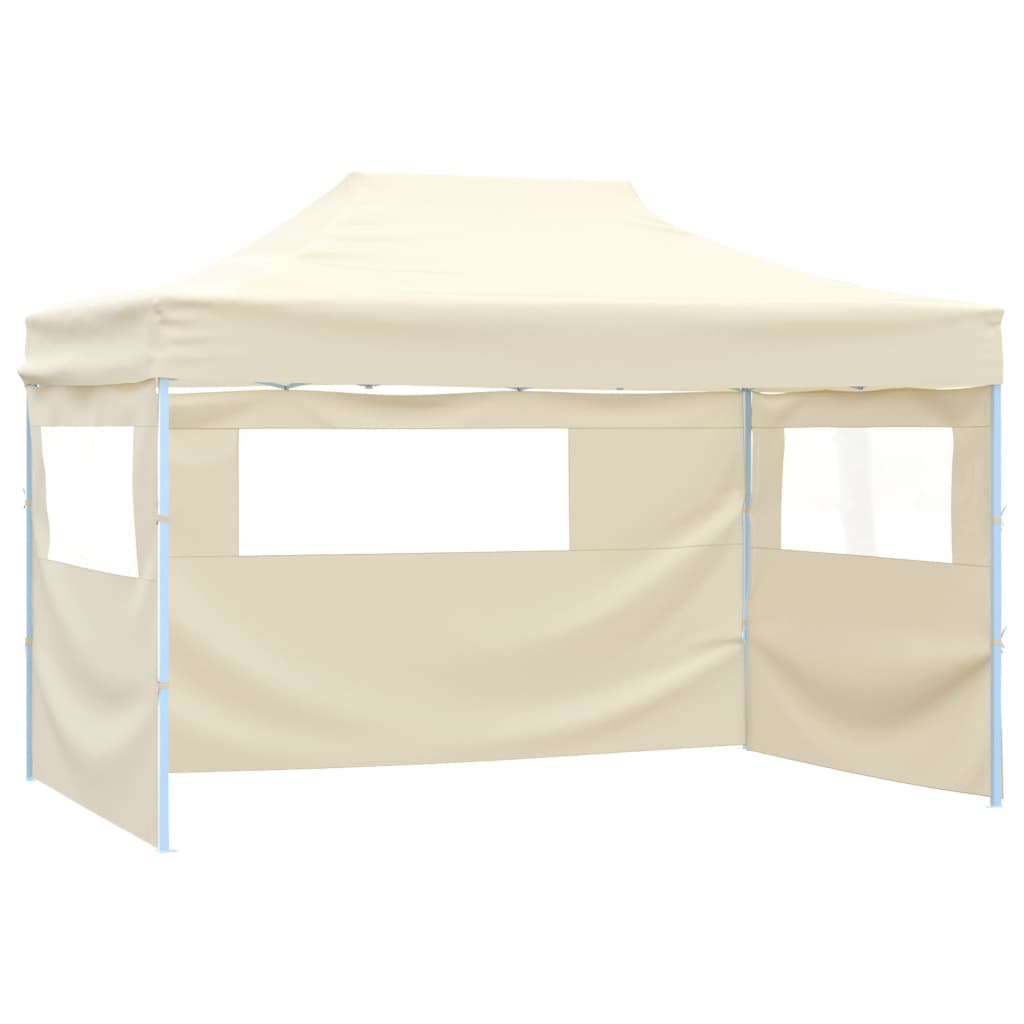Vouwtent Pop-Up Met 4 Zijwanden 3X4,5 M Wit