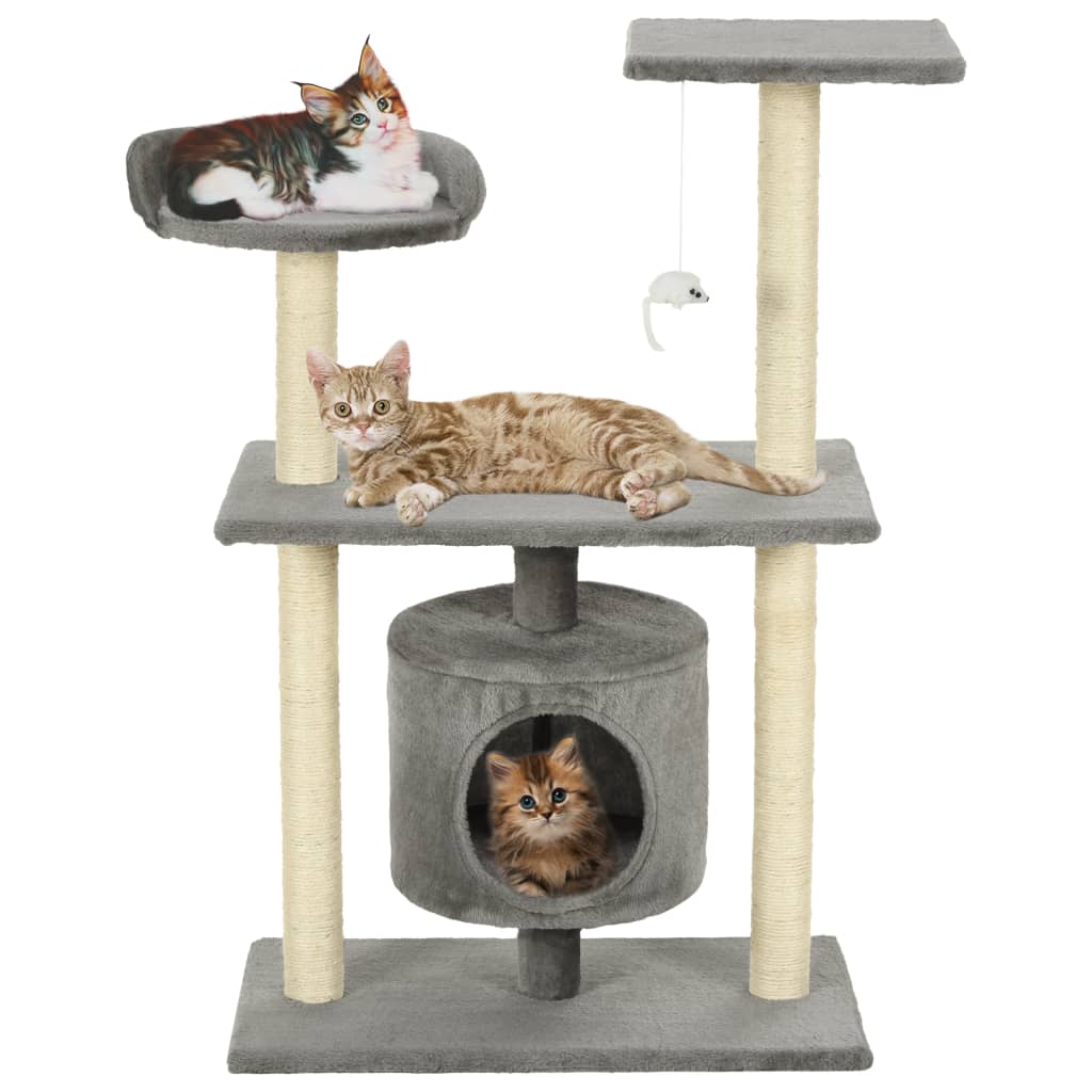 Kattenkrabpaal Met Sisal Krabpalen 95 Cm Pootafdrukken Beige