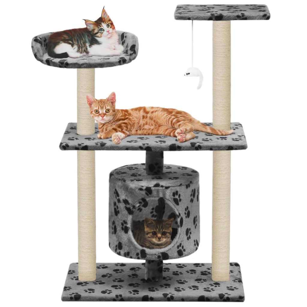 Kattenkrabpaal Met Sisal Krabpalen 95 Cm Pootafdrukken Beige