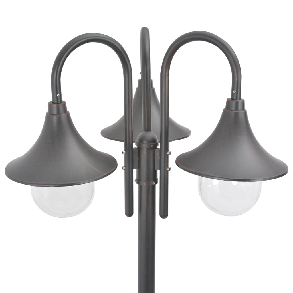 Paalverlichting Tuin E27 220 Cm Aluminium 3-Delig