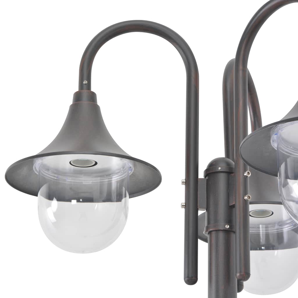 Paalverlichting Tuin E27 220 Cm Aluminium 3-Delig