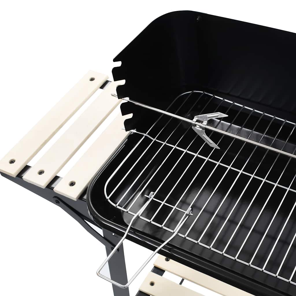 Houtskoolbarbecue Staand Met Wieltjes