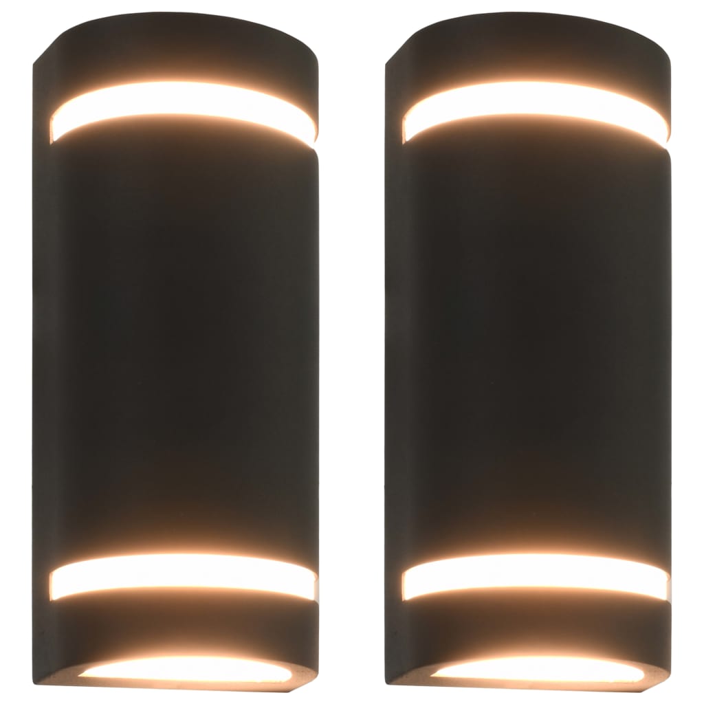 Buitenwandlampen 35 W Halfrond Zwart