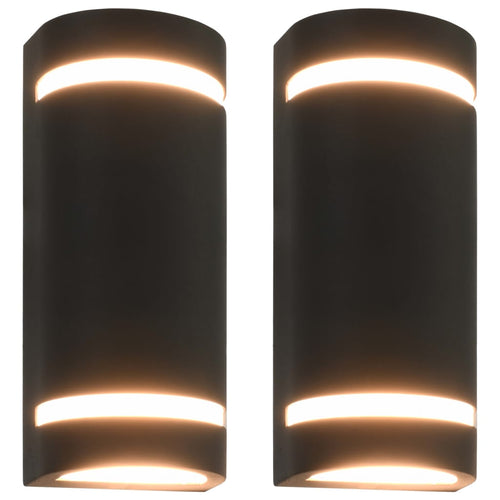 Buitenwandlampen 35 W Halfrond Zwart