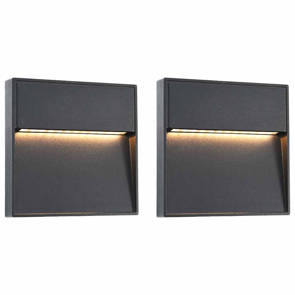 Led-Buitenwandlampen 3 W Zwart