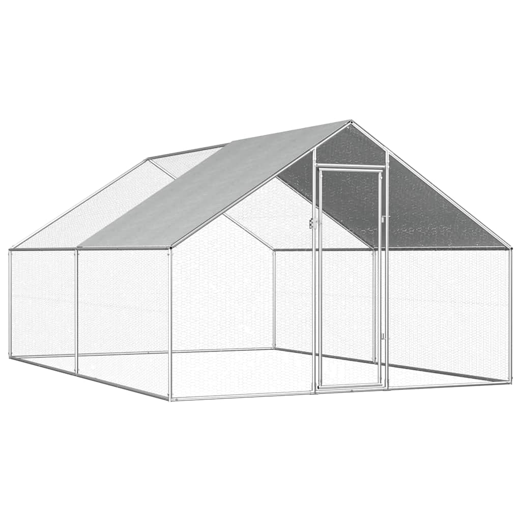 Kippenhok 2,75X6X1,92 M Gegalvaniseerd Staal