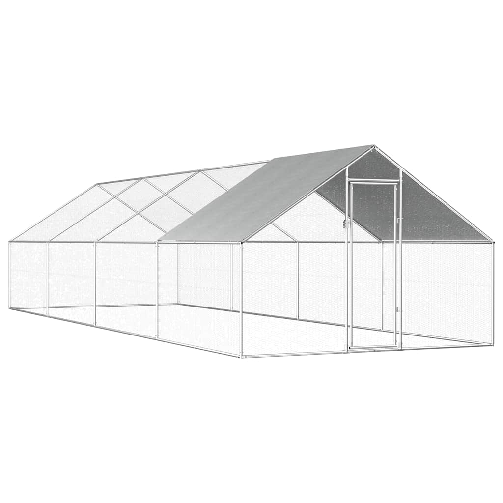 Kippenhok 2,75X6X1,92 M Gegalvaniseerd Staal