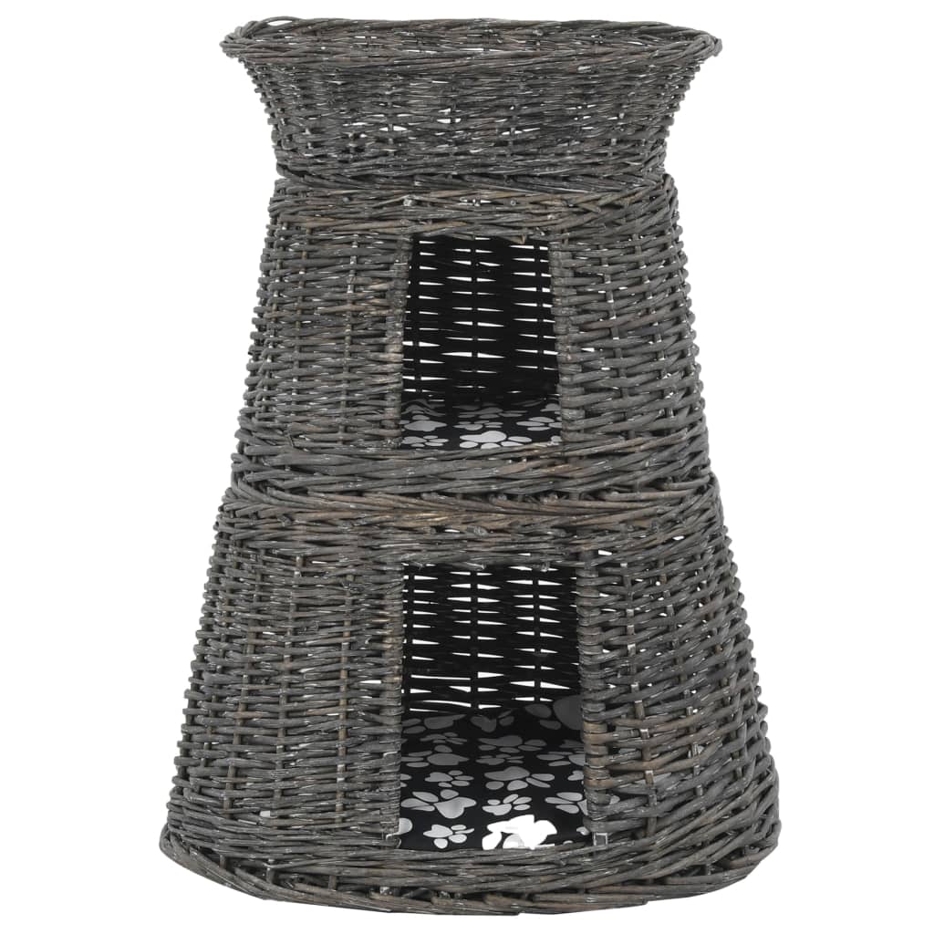 3-Delige Kattenmandenset Met Kussens 47X34X60 Cm Wilgen