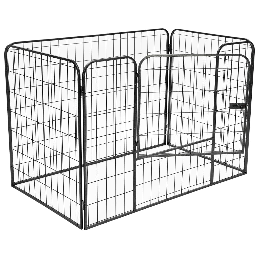 Hondenren Robuust 120X80X70 Cm Staal Zwart