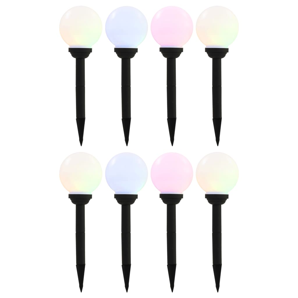 Led-Solarlampen Rond 15 Cm Rgb 4 St