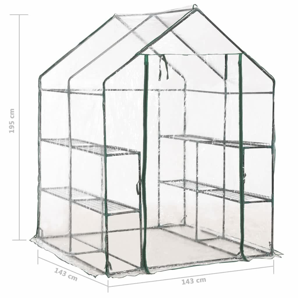 Tuinkas Met 8 Schappen 143X143X195 Cm