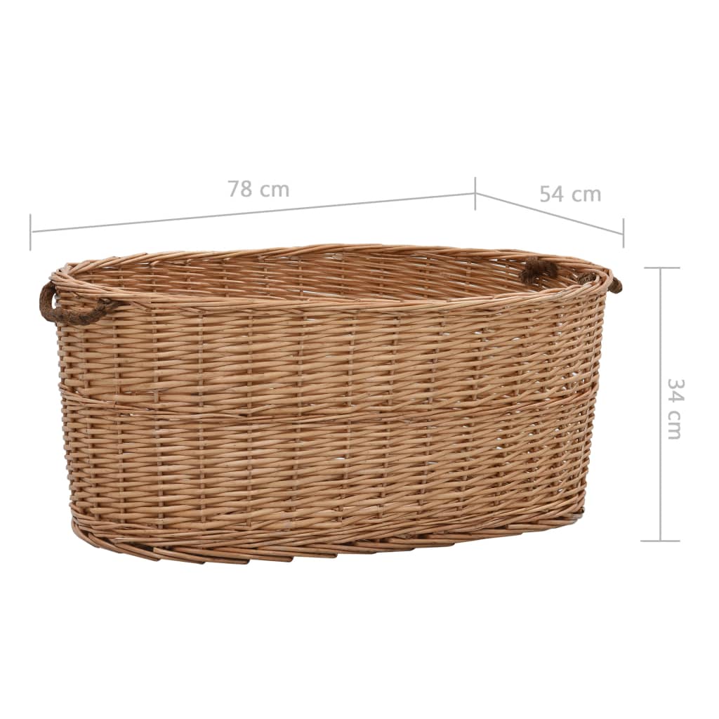 Houtmand Met Handvatten Natuurlijk Wilgenhout