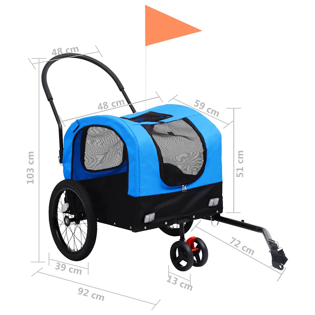 Fietstrailer En Hondenwagen 2-In-1