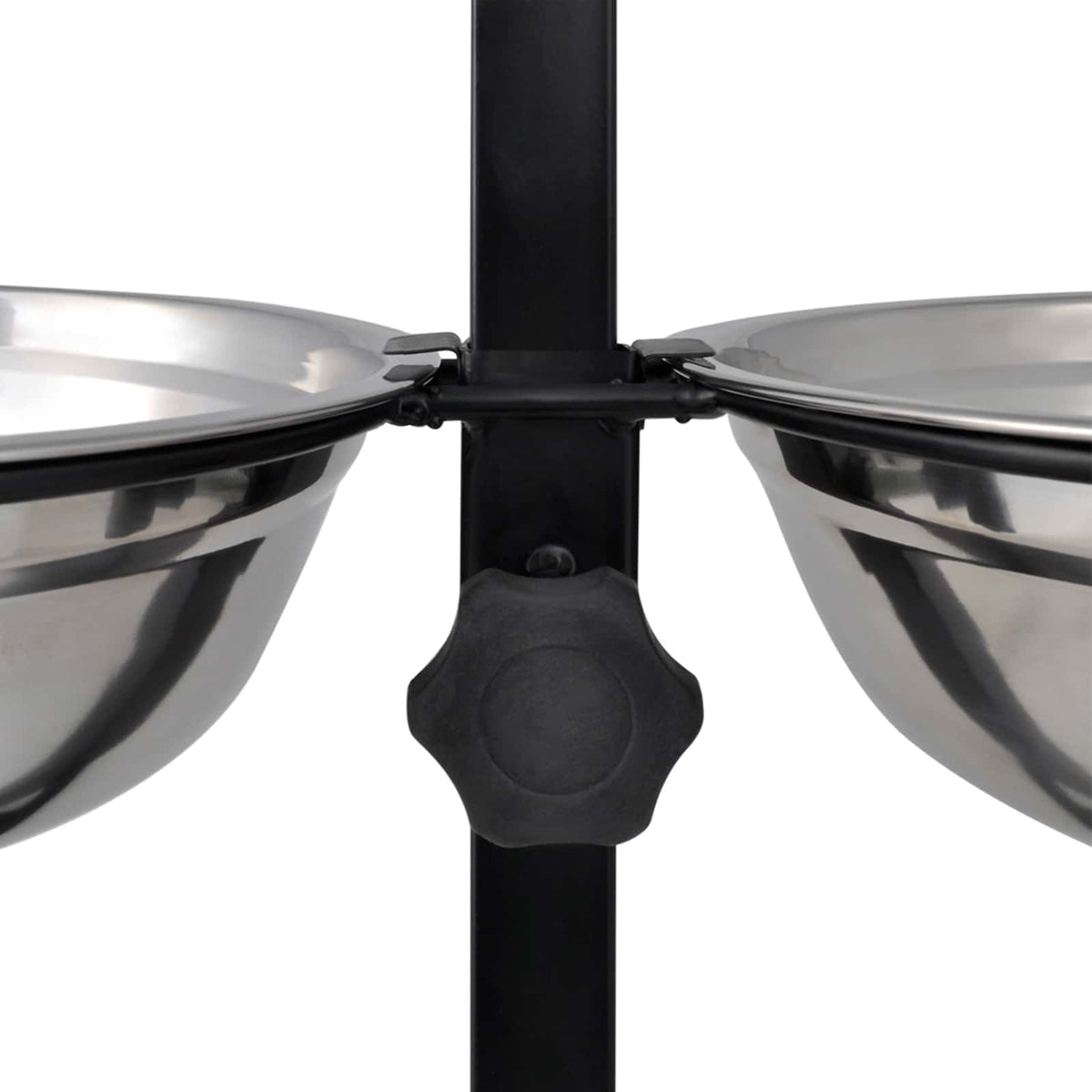 Voerstand En Kom Met Hondenvoer Zilver En Zwart 50 X 29 Cm