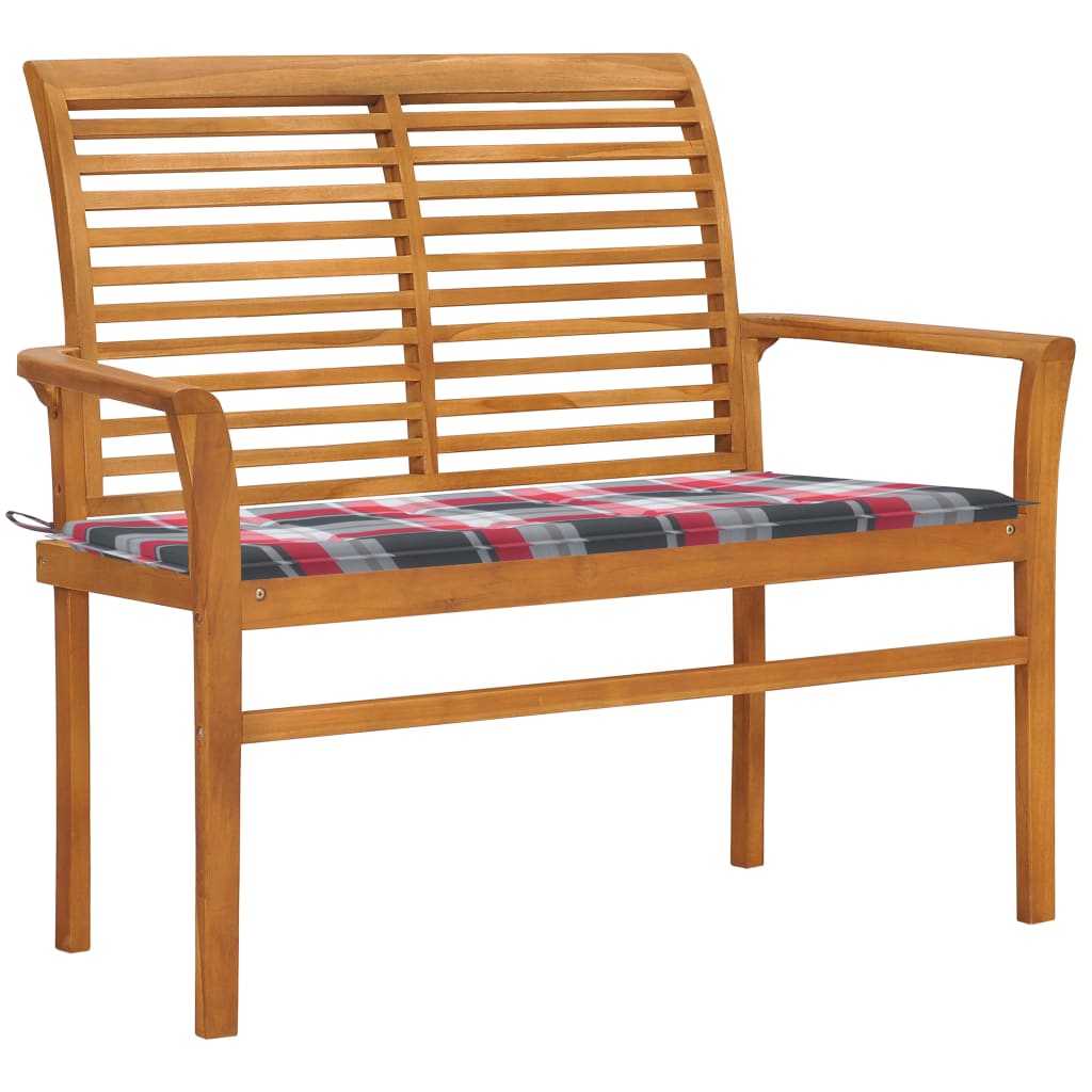 Tuinbank Met Kussen 112 Cm Massief Teakhout