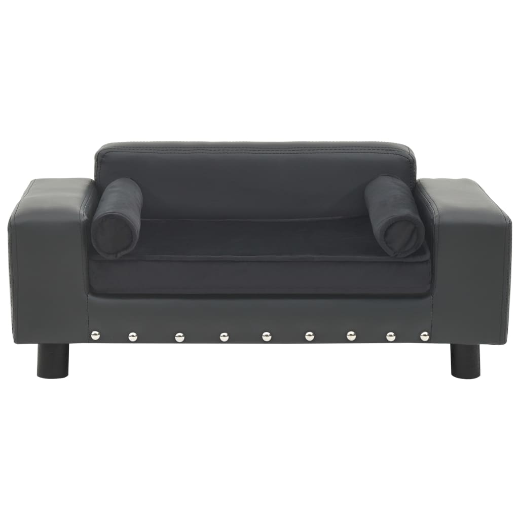 Hondenbank 81X43X31 Cm Pluche En Kunstleer