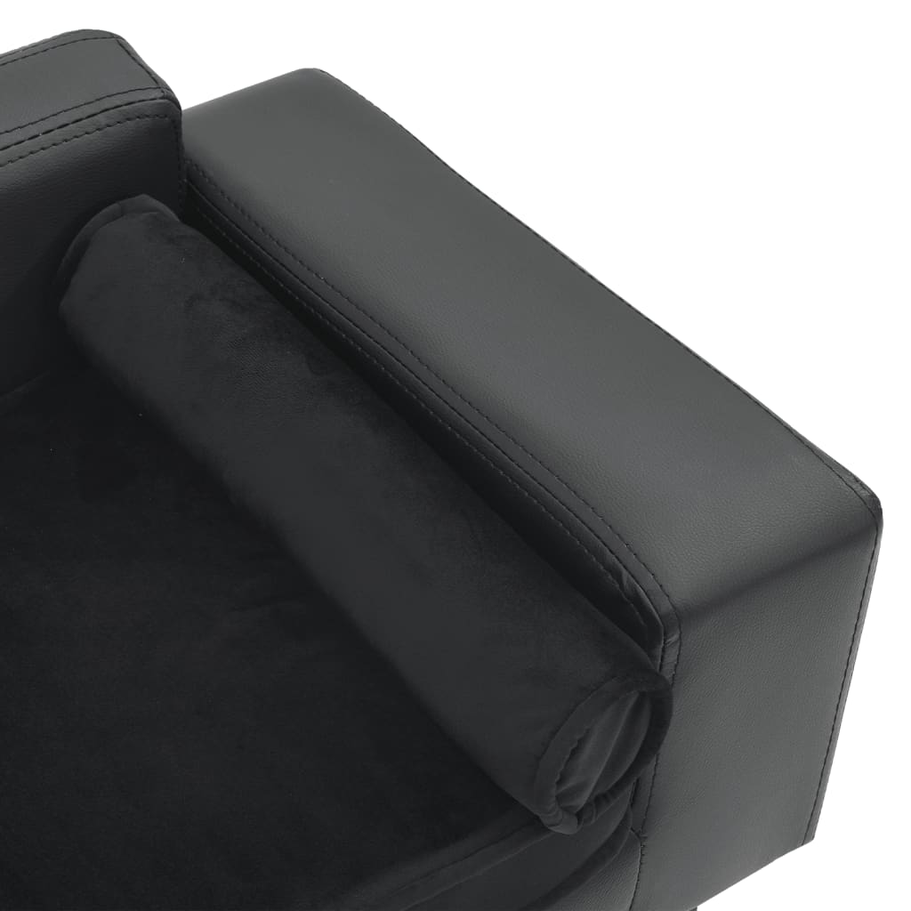 Hondenbank 81X43X31 Cm Pluche En Kunstleer