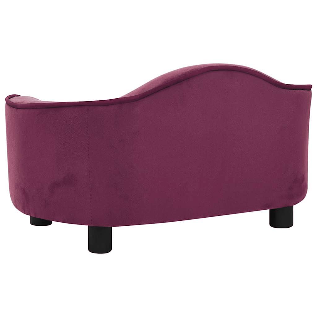 Hondenbank 67X47X36 Cm Pluche Bordeauxrood