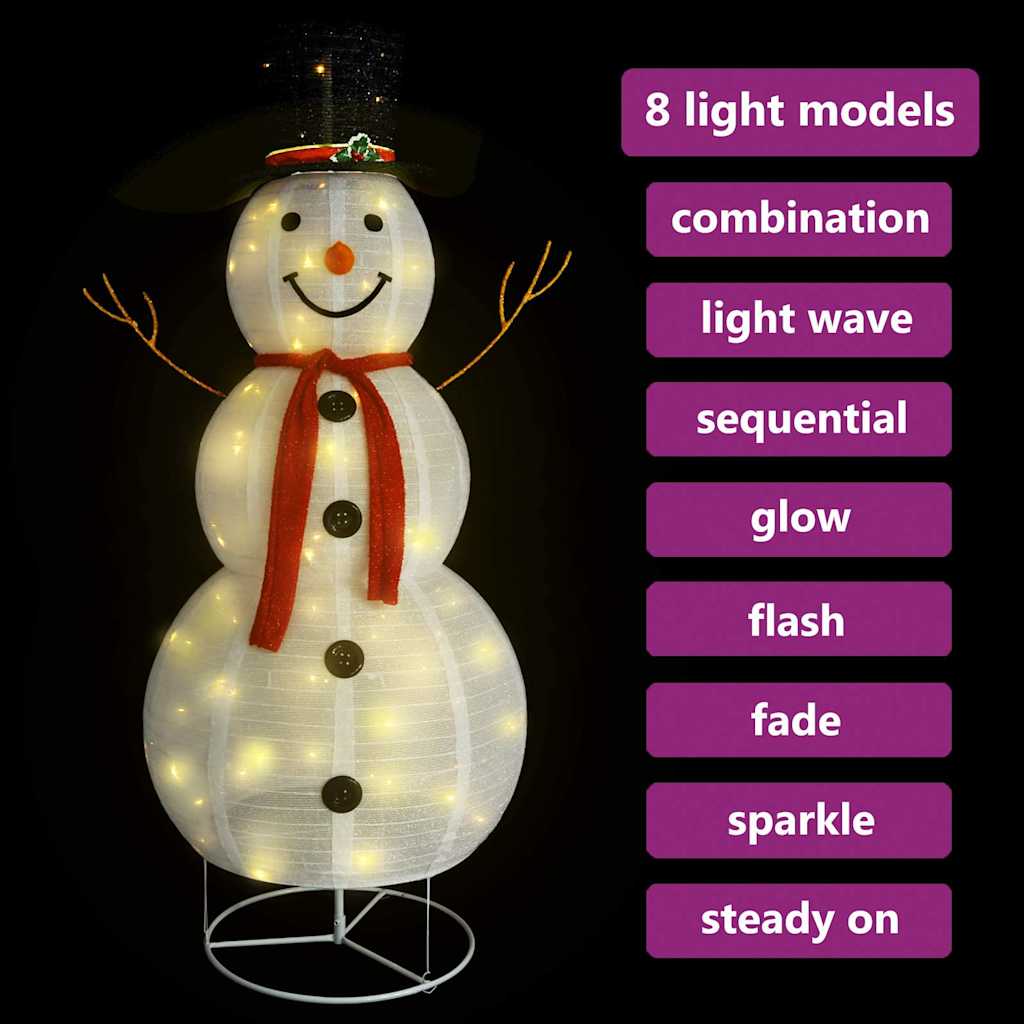 Decoratieve Sneeuwpop Led Luxe Stof
