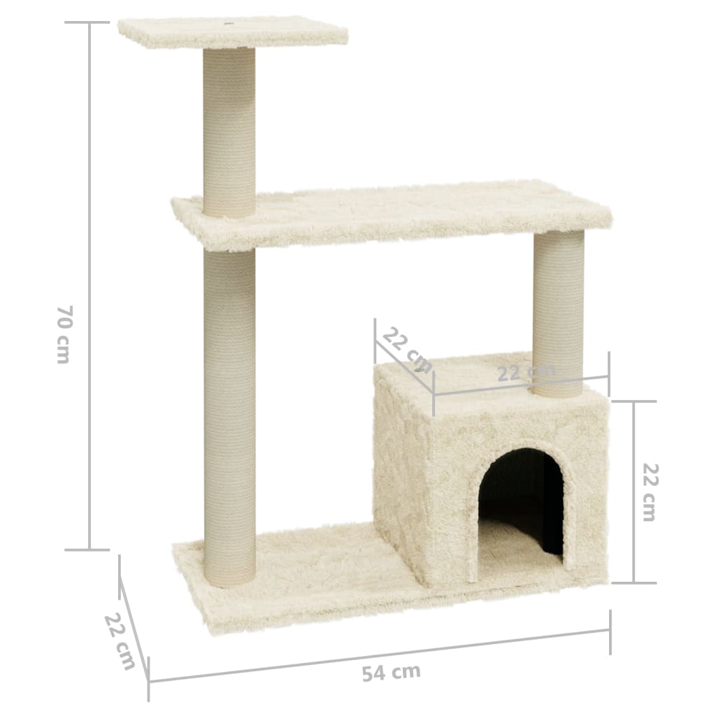 Kattenkrabpaal Met Sisal Krabpalen 70 Cm Kleurig