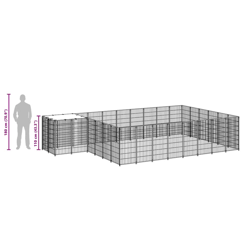 Hondenkennel 15,73 M² Staal Kleurig