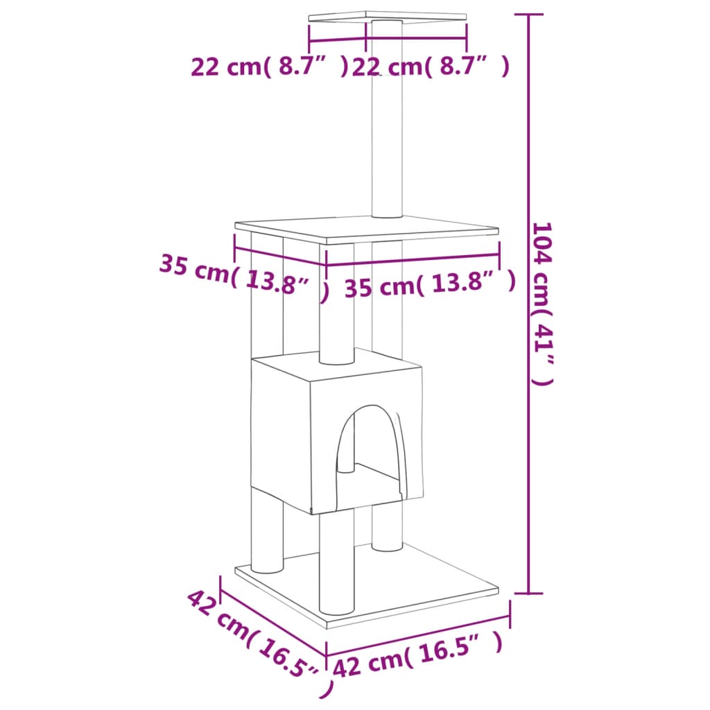 Kattenkrabpaal Met Sisal Krabpalen 104 Cm