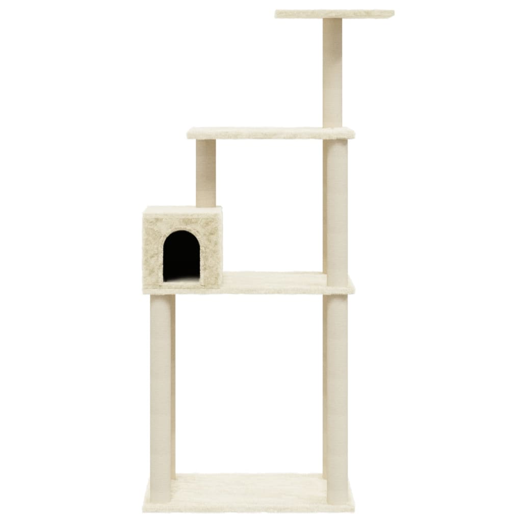 Kattenkrabpaal Met Sisal Krabpalen 147 Cm Crèmekleurig