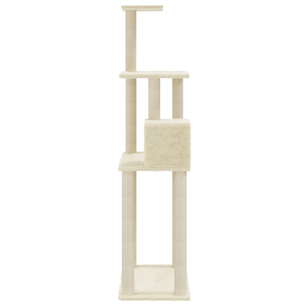 Kattenkrabpaal Met Sisal Krabpalen 147 Cm Crèmekleurig