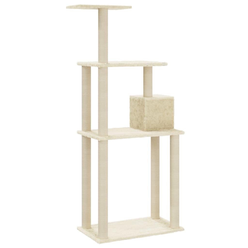 Kattenkrabpaal Met Sisal Krabpalen 147 Cm Crèmekleurig