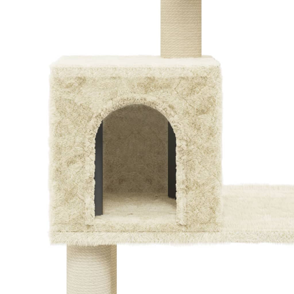 Kattenkrabpaal Met Sisal Krabpalen 147 Cm Crèmekleurig