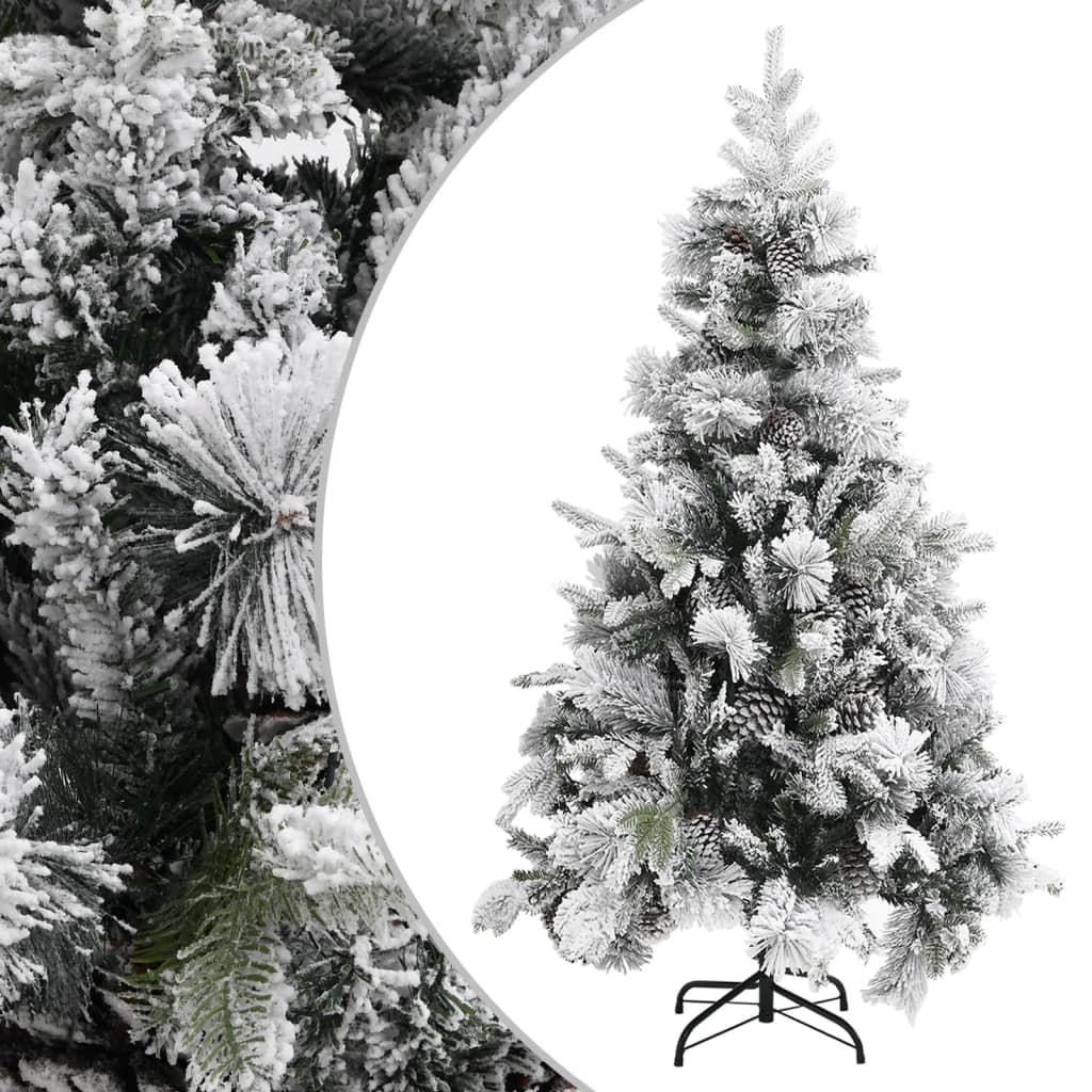 Kerstboom Met Dennenappels En Sneeuw 225 Cm Pvc En Pe