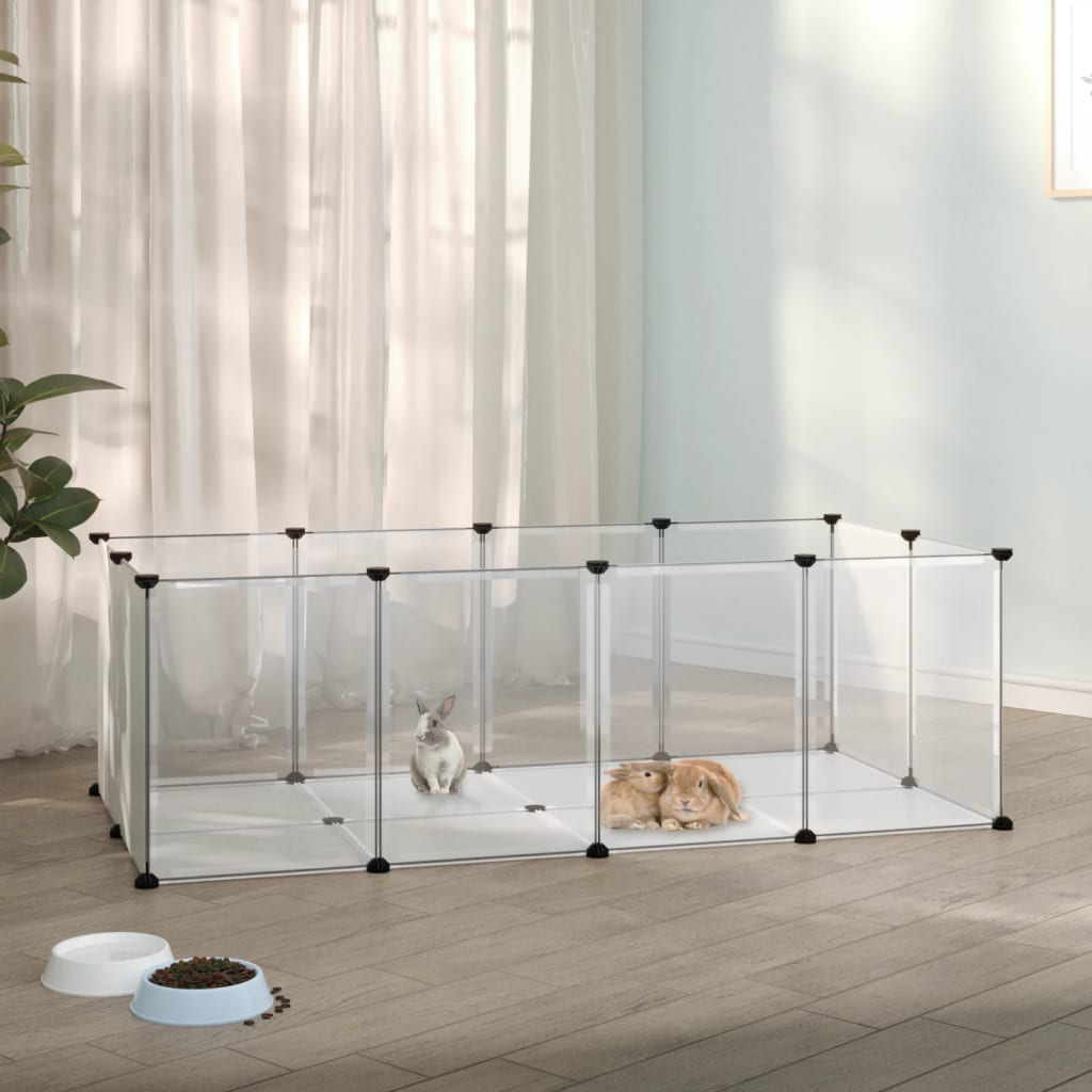 Dierenhok Klein 144X74X46,5 Cm Polypropeen En Staal Transparant