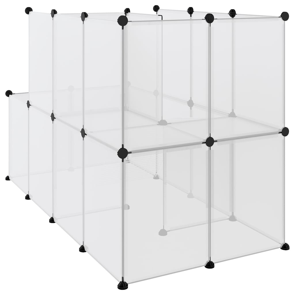 Dierenhok Klein 142X74X93 Cm Polypropeen En Staal Transparant