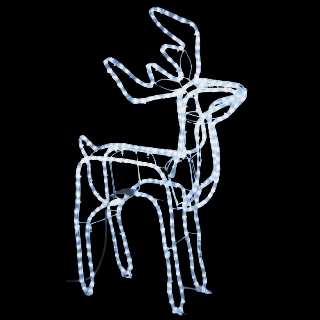 Kerstfiguur Rendier Koudwit 76X42X87 Cm