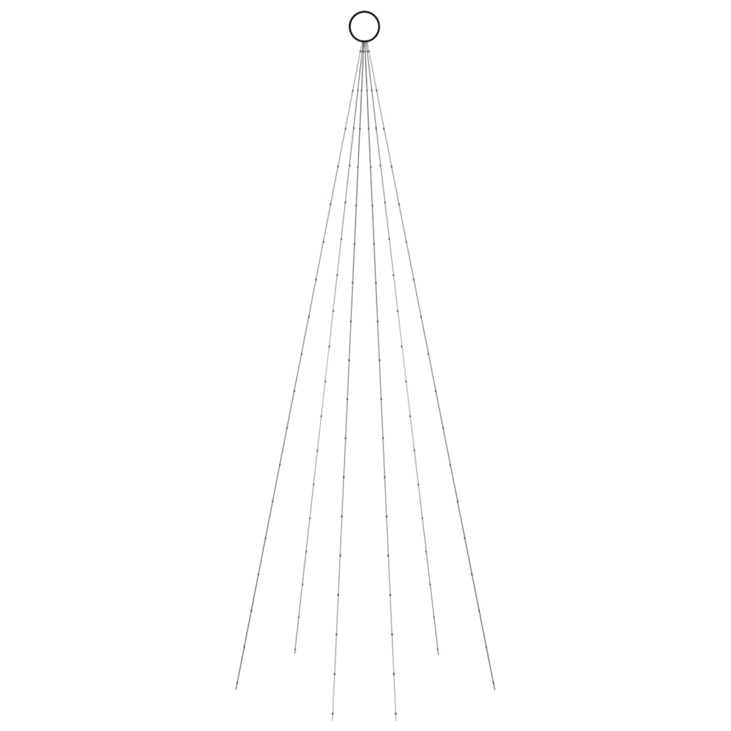 Vlaggenmast Kerstboom 108 Led's 180 Cm