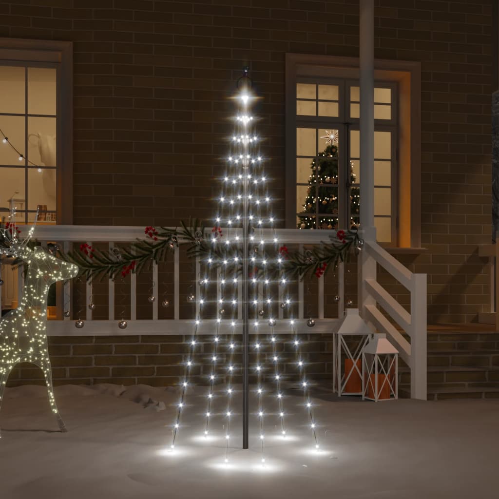 Vlaggenmast Kerstboom 108 Led's 180 Cm