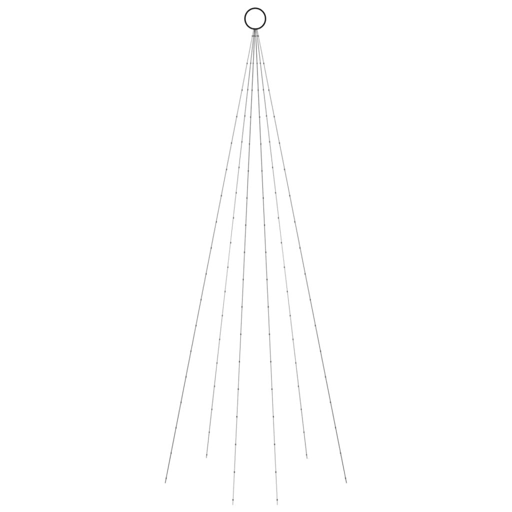 Vlaggenmast Kerstboom 108 Led's 180 Cm