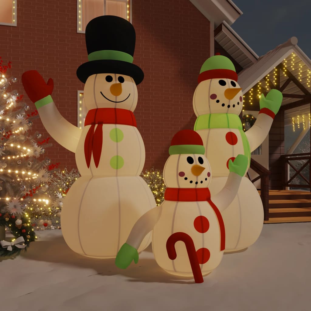 Sneeuwpopfamilie Opblaasbaar Met Led's 500 Cm
