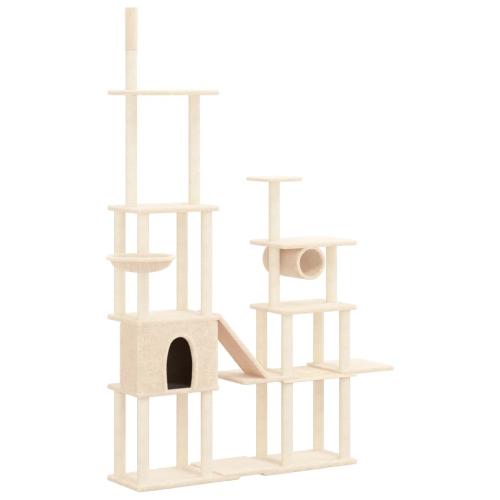 Kattenmeubel Met Sisal Krabpalen 279 Cm Crèmekleurig