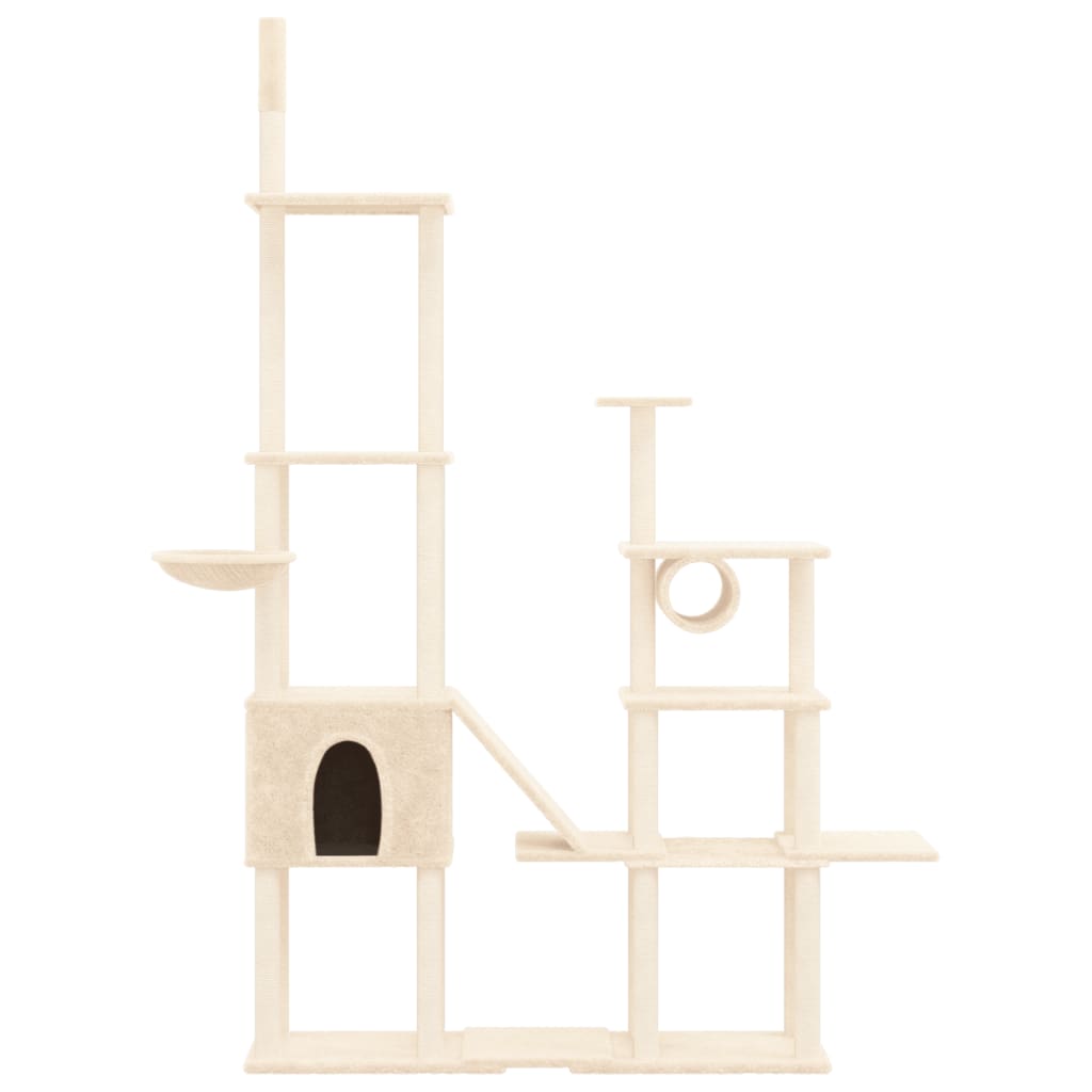 Kattenmeubel Met Sisal Krabpalen 279 Cm Crèmekleurig
