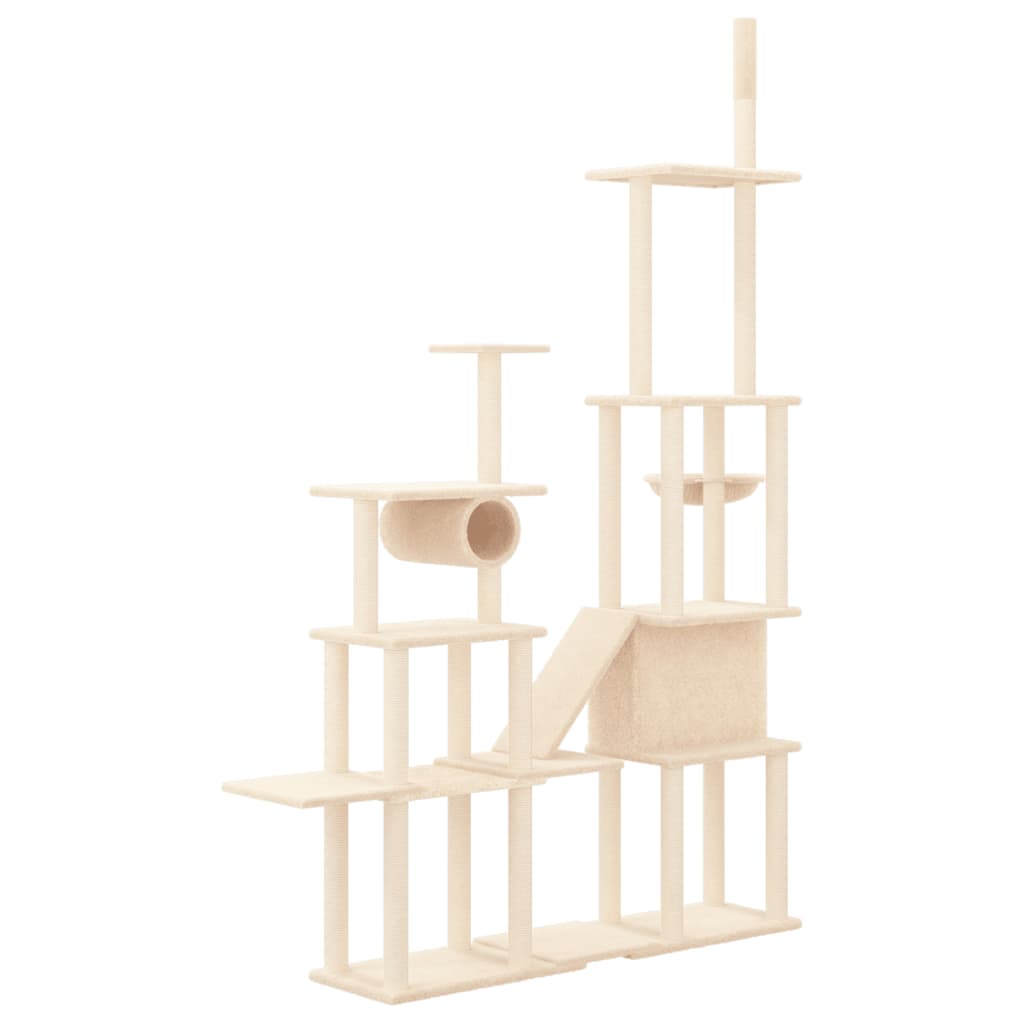 Kattenmeubel Met Sisal Krabpalen 279 Cm Crèmekleurig