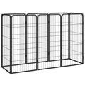 Hondenkennel 20 Panelen 50 X 100 Cm Gepoedercoat Staal Zwart