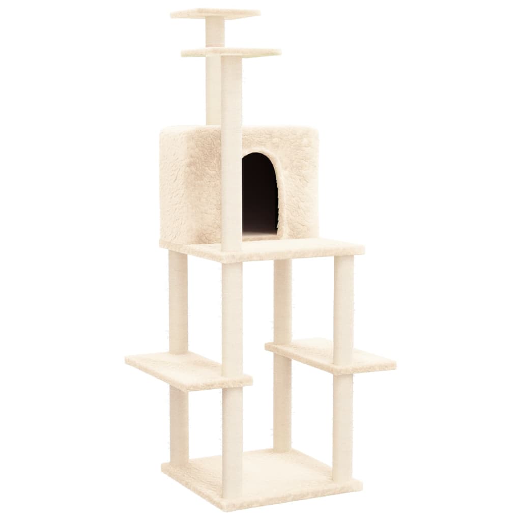 Kattenmeubel Met Sisal Krabpalen 144,5 Cm Kleurig