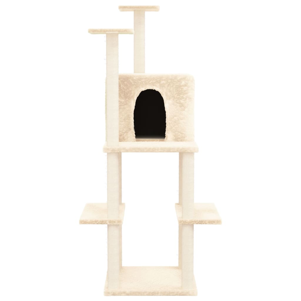 Kattenmeubel Met Sisal Krabpalen 144,5 Cm Kleurig
