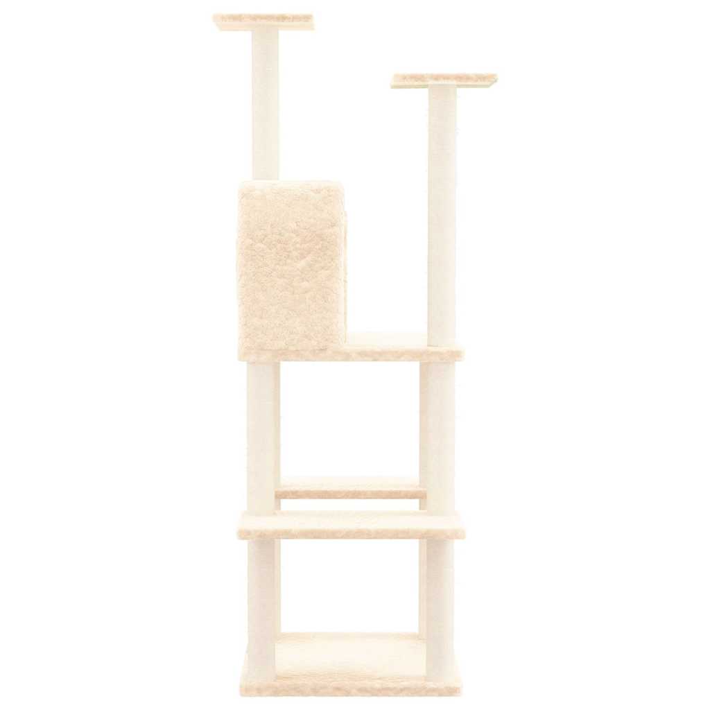 Kattenmeubel Met Sisal Krabpalen 144,5 Cm Kleurig