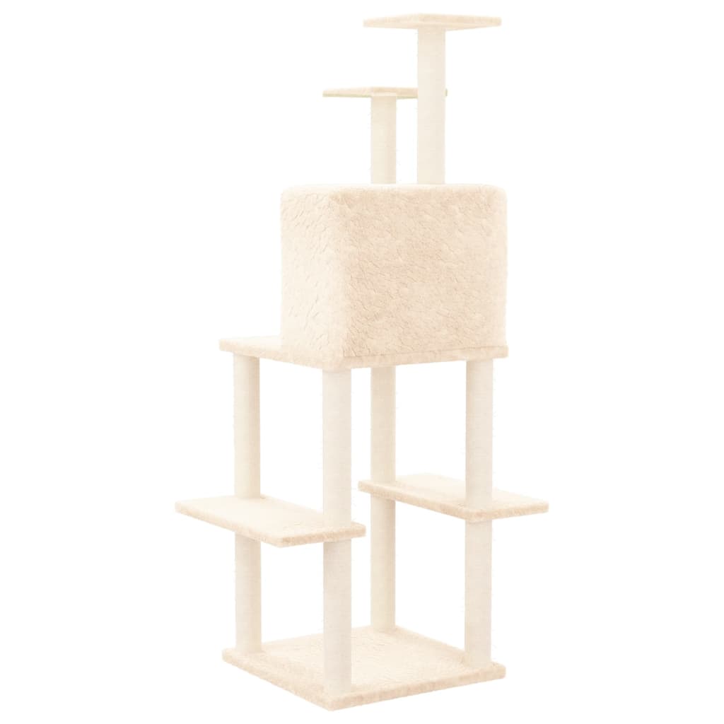 Kattenmeubel Met Sisal Krabpalen 144,5 Cm Kleurig