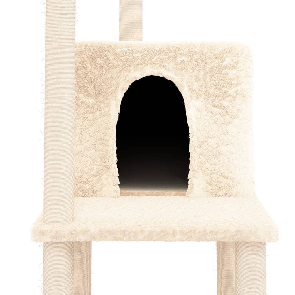 Kattenmeubel Met Sisal Krabpalen 144,5 Cm Kleurig