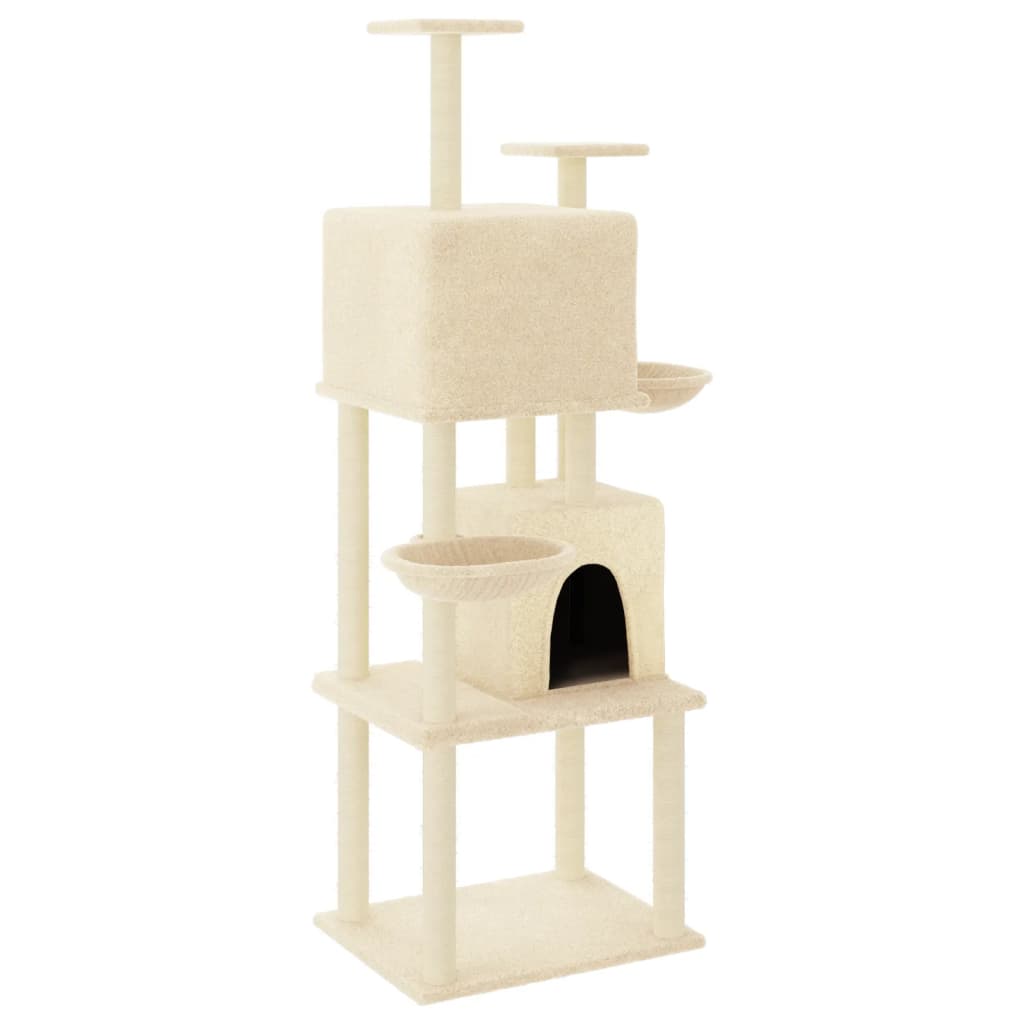 Kattenmeubel Met Sisal Krabpalen 180 Cm Kleurig