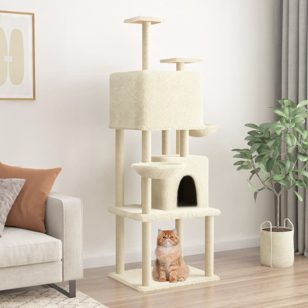 Kattenmeubel Met Sisal Krabpalen 180 Cm Kleurig