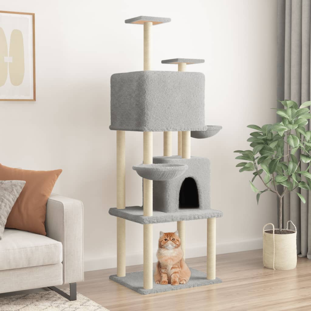 Kattenmeubel Met Sisal Krabpalen 180 Cm Kleurig